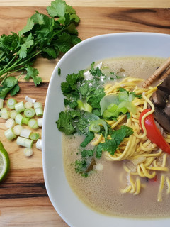 Una foto de Sopa thai sin gluten