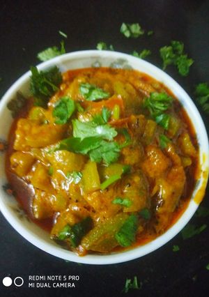 A picture of Turai ki sabji (Ridge gourd).