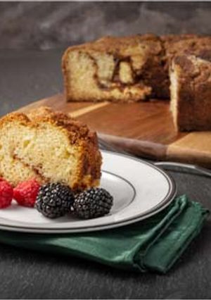 A picture of Sour cream pecan coffee cake.