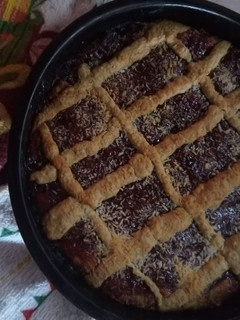 Una foto de Pasta frola integral de membrillo