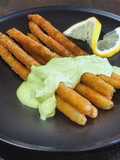 Asparagi Fritti con Salsa di Uova Prezzemolo e Senape