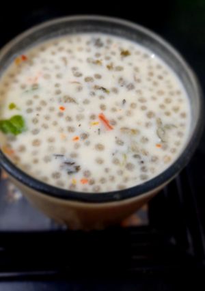 A picture of Protein & Fibre rich Sattu Chia Buttermilk.