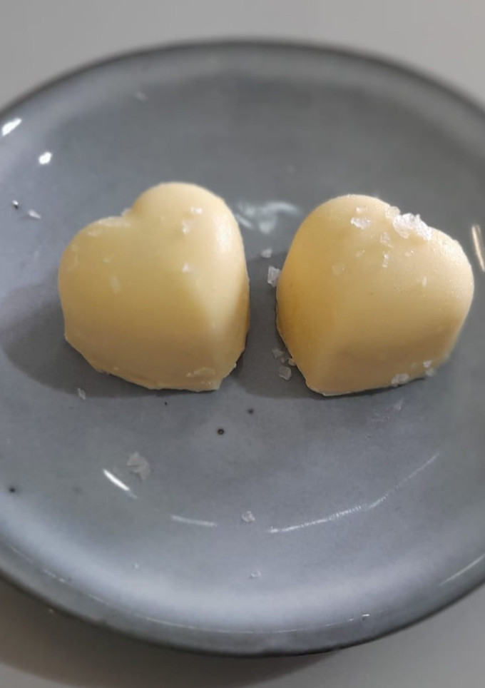 Una foto de Bombones de foie y chocolate blanco