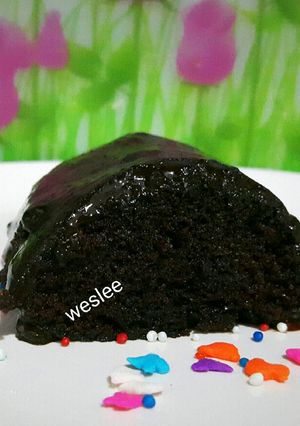 Foto resep Super moist chocolate steamed cake - no mixer - no oven