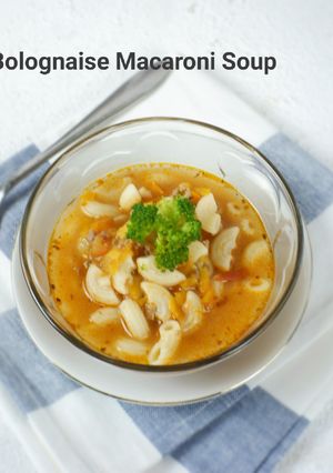 Foto resep Bolognaise Macaroni Soup