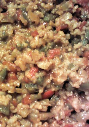 A picture of Brenda's Spanish Rice.