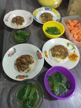 Easy Steps Make Recipes Nasi tim ayam kuah kaldu ayam dan pokcoy the Delicious So Delicious.