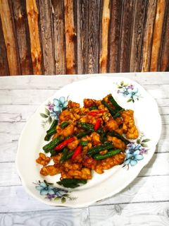 Foto resep Tumis tempe kacang panjang ala opibun
