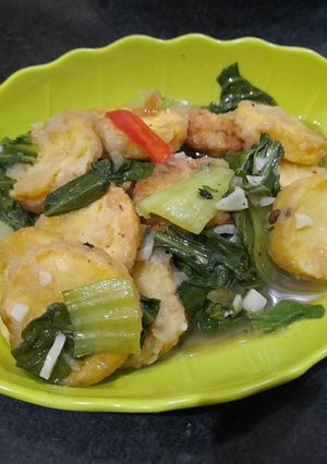 Foto resep Tumis sawi tofu simple