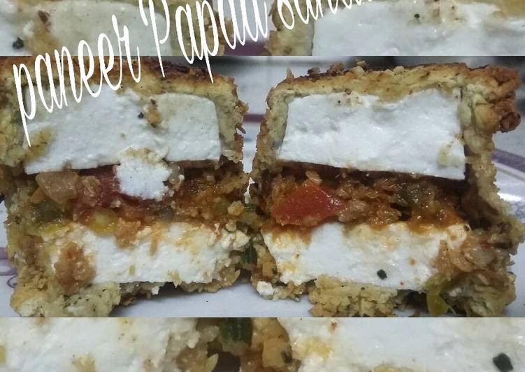 Steps to Make Quick #paneer papad sandwich