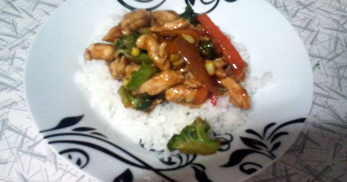 Teriyaki Chicken Stir Fry Recipe By Bronzilly Cookpad