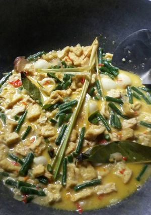 Foto resep Gulai pedas tahu,kacang panjang telur puyuh