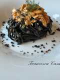 Tagliolini Pasta with Squid Ink and Salted Cod Ragù