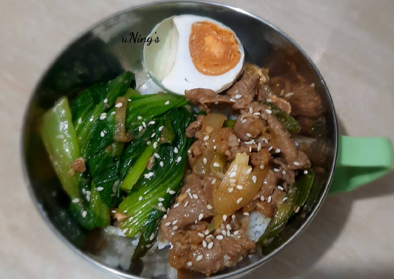 Beef Pakcoy Rice bowl