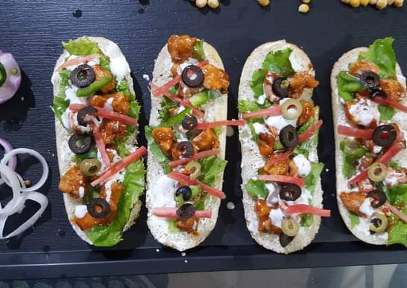 Chicken long buns🥖🥖