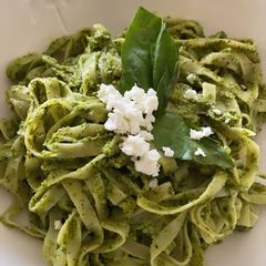 Creamy avocado and spinach pasta A picture of Creamy avocado and spinach pasta.