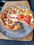 Clafoutis aux tomates cerise, parmesan et Basilic