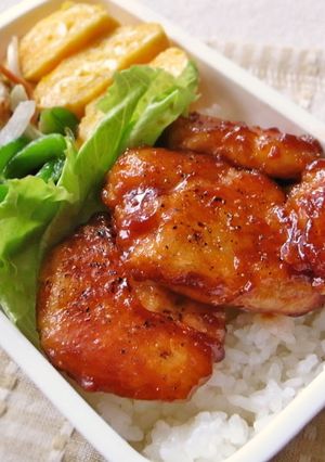 A picture of Great for Bento Boxes: Stir-Fried Chicken Breast with Ketchup Sauce.