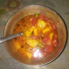 A picture of Aloo mattar gajar vegetable.