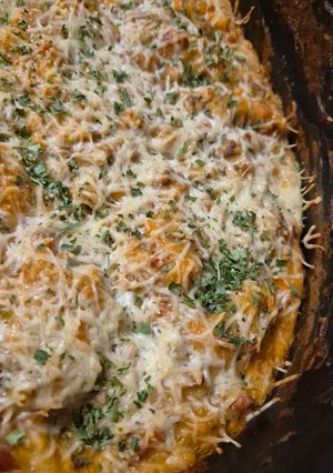 Une photo de Gratin de boeuf légumes et cheveux d'ange en cocotte 😃