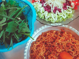 ماکارونی با ته دیگ سیب زمینی