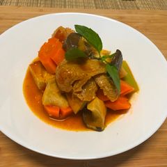 A picture of Mock meat stew.