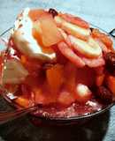 Salpicón de Frutas y Helado de Vainilla