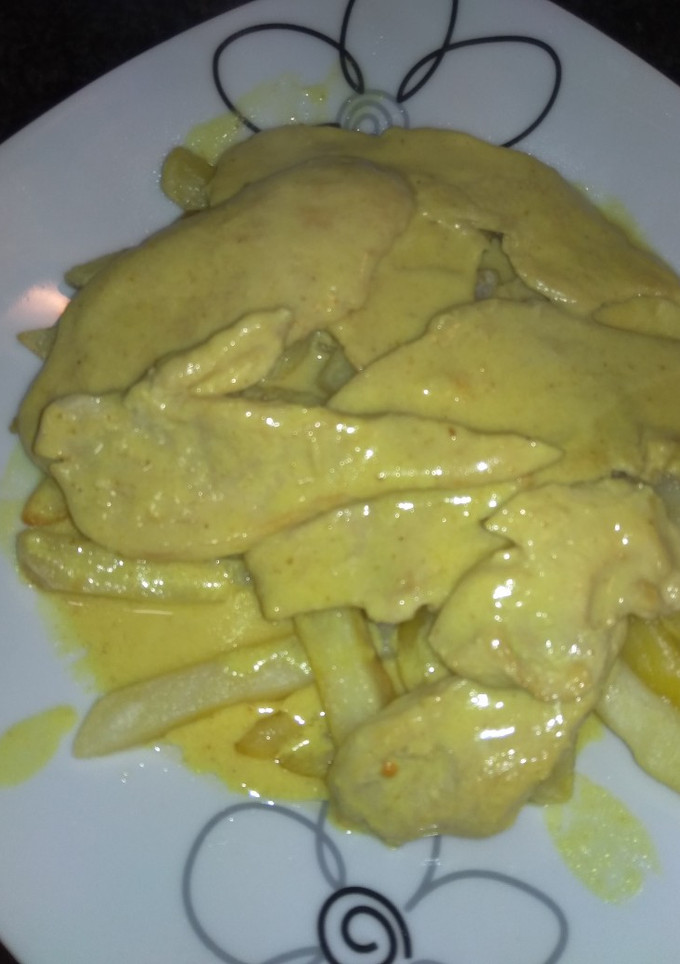 Una foto de Pollo al curry