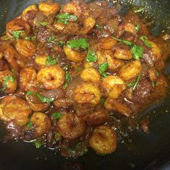 A picture of Ghol kadai prawns.