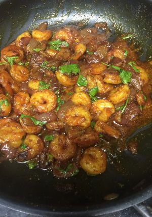 A picture of Ghol kadai prawns.