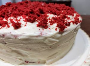 Φωτογραφία της συνταγής "Red velvet cake με frosting λευκής σοκολάτας" ❤️🎀