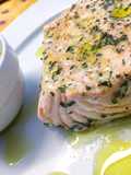 Salmone al vapore con maionese al miso