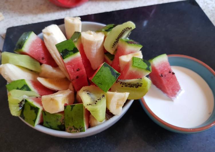 Steps to Prepare Quick A mixed fruit dip