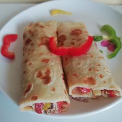 A picture of Yummy Cheese crepe#4weekchallenge.