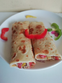 A picture of Yummy Cheese crepe#4weekchallenge.