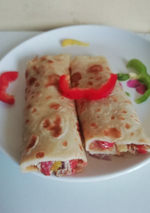 A picture of Yummy Cheese crepe#4weekchallenge.