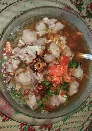 Foto resep Bakso ikan kuah sapi