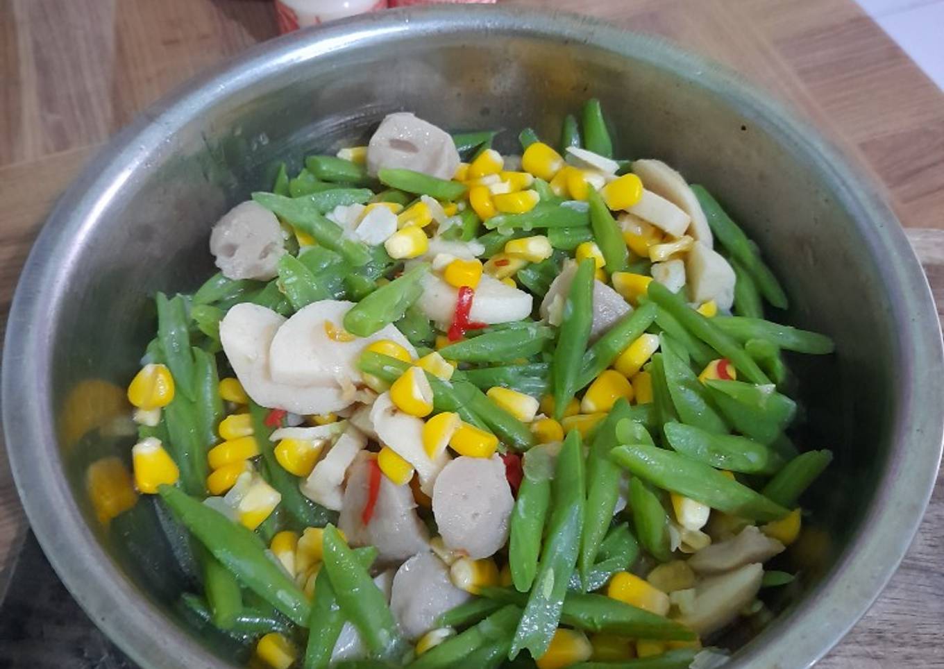 Oseng Buncis Bakso jagung