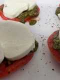Tomato with pesto and mozzarella