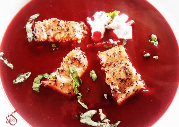 How to Make Quick Sig&#39;s Beetroot, Cumin and Salmon Soup