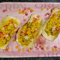 A picture of Chatpata Chana Papad Tacos🌮.