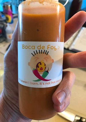 A picture of Poquito Picante Hot Sauce by Boca de Fogo.