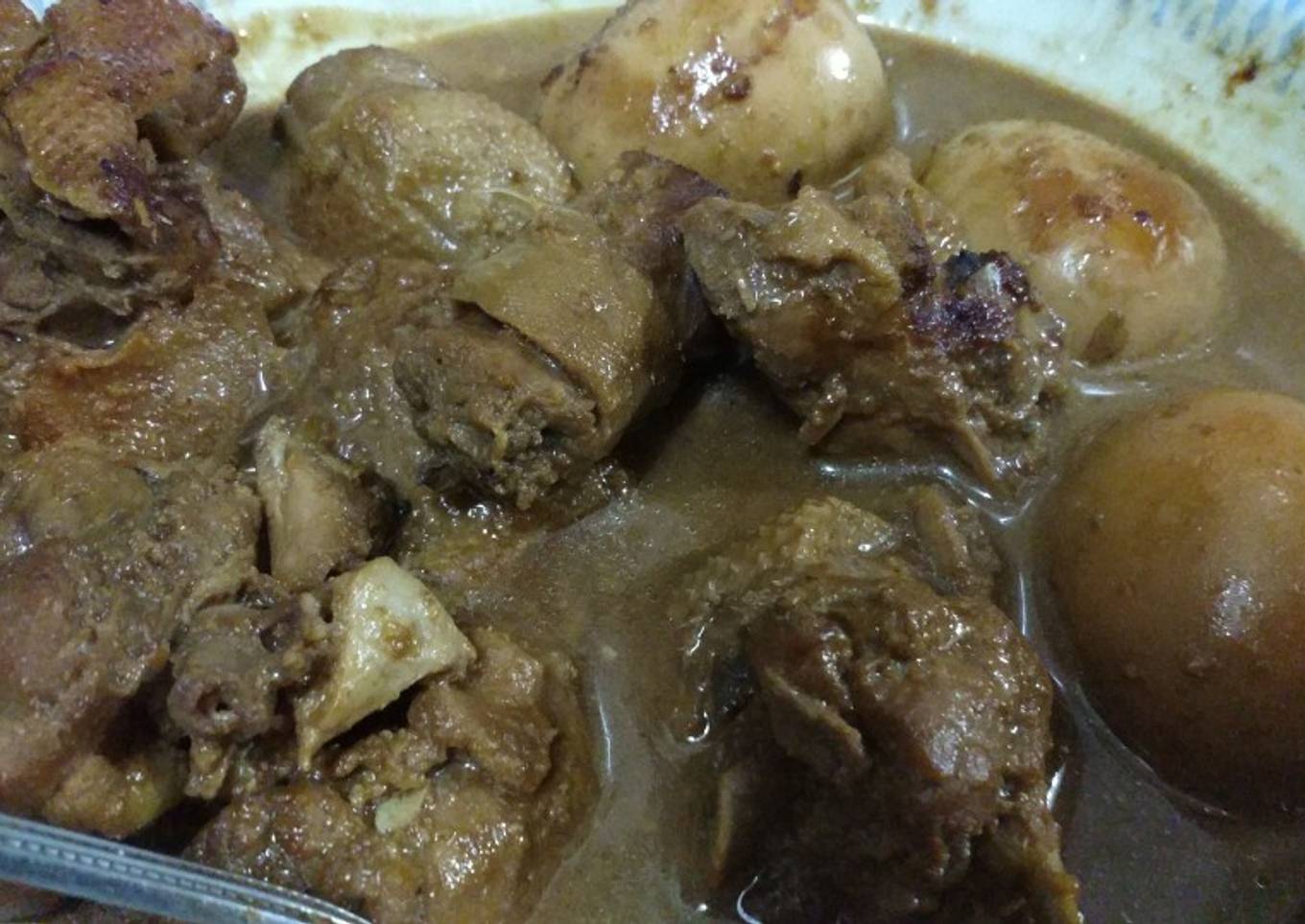 Semur bebek + telur ala pelangi