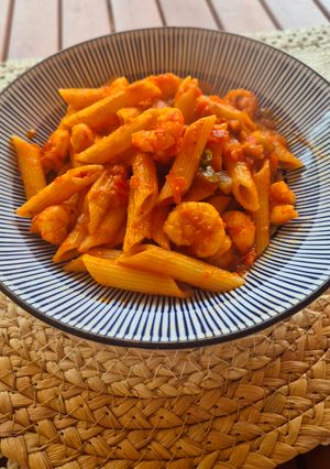A picture of Spicy Prawn Pasta.