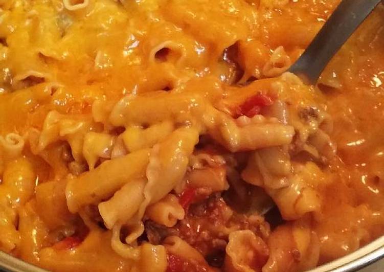 Steps to Prepare Favorite One Pot Cheeseburger Casserole