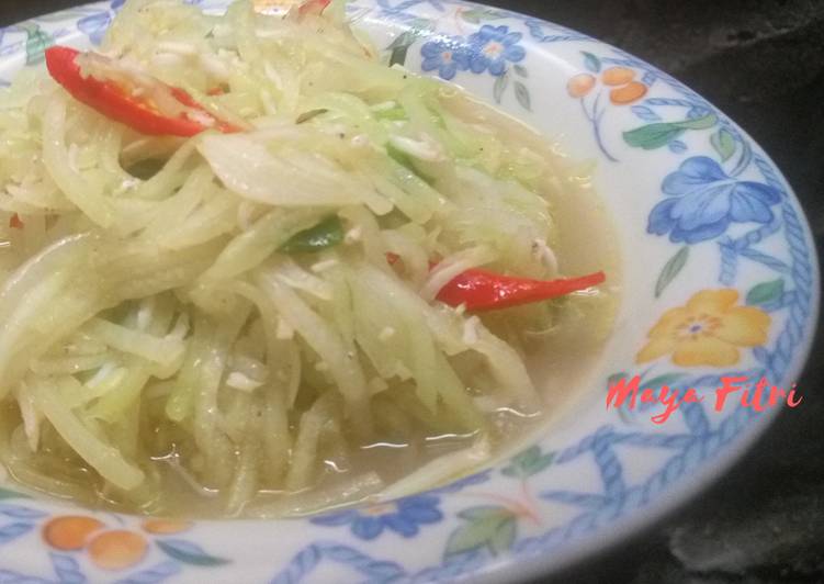 Bagaimana Menyiapkan Tumis labusiam teri medan yang Sempurna