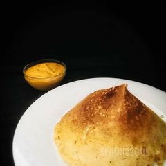 A picture of Andhra Ghee roast with Pumpkin Chutney.