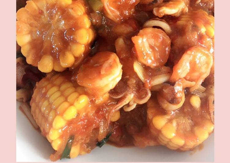 Bagaimana Membuat Mix Seafood Sause Padang Anti Gagal