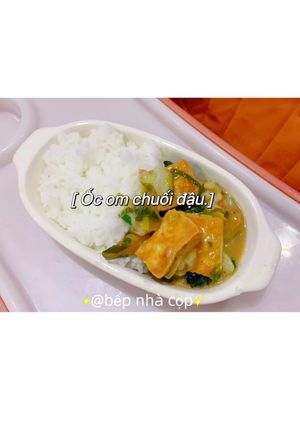 Hình của món Ốc om chuối đậu 🐌.