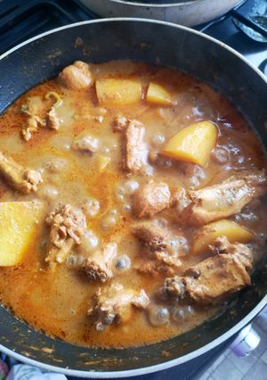 A picture of Chicken potato gravy.